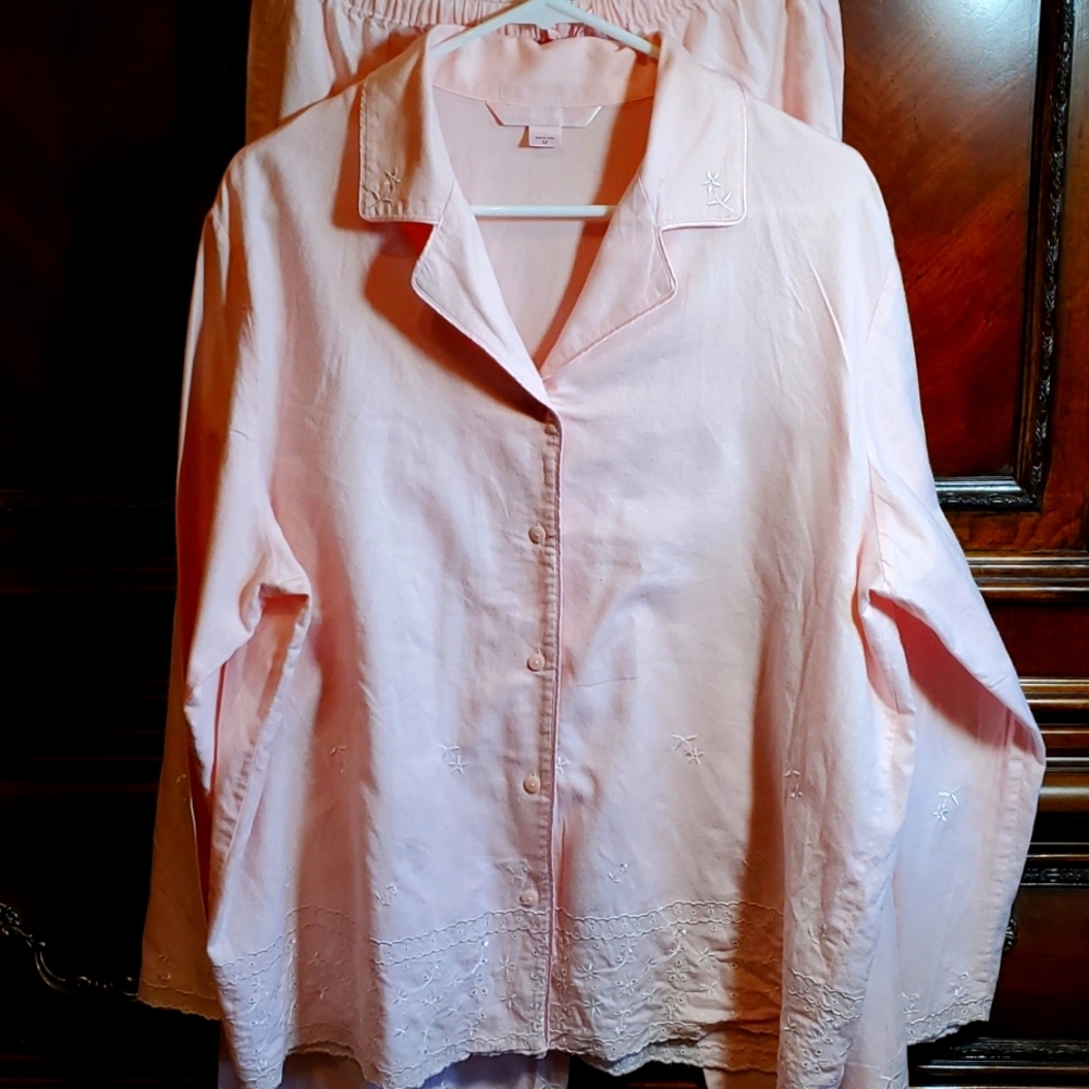 Victoria's Secret 100% Cotton Embroidered Pajamas Set